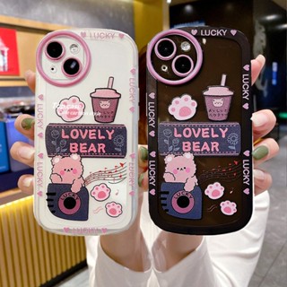 เคสโทรศัพท์มือถือ สําหรับ ออปโป้ A17 A17K A57 A77 A77s A98 A78 A58 A76 A96 A16 A16s A16k A15 A15s A74 A54 A95 A94 A93 A53 A32 A5 A9 2020 A5s A3s Reno 7Z 6Z 5Z 6 5 8 A52 A92 F11Pro ผ้าคลุมหมีน่ารัก