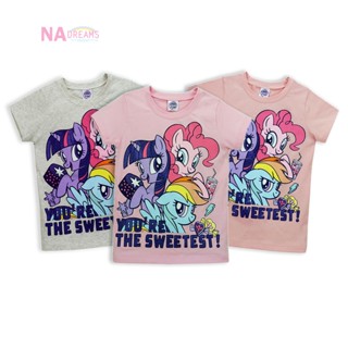 เสื้อยืดคอกลม เด็กเล็ก My Little Pony โพนี่ ลิขสิทธ์แท้ ผ้า Cotton ผสม Spandex เสื้อยืด คอกลม เสื้อคอกลม ชุดเด็กหญิง