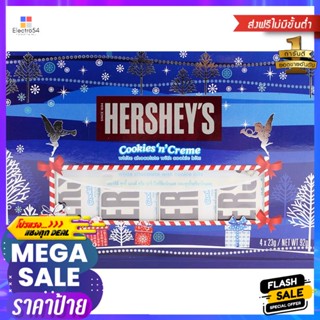 เฮอร์ชีส์ช็อกโกแลตไวท์ผสมคุกกี้ 92กรัม Hersheys White Chocolate with Cookies 92g.