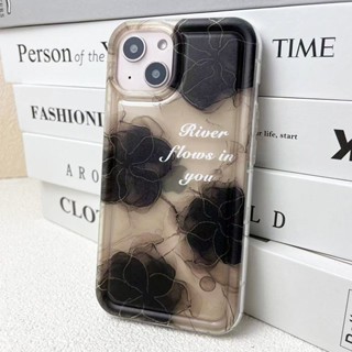 เคสป้องกันโทรศัพท์มือถือ แบบใส ลายดอกไม้ สําหรับ Apple Iphone 11 12 13 14Pro Max 7plus 8plus X XR XS xsmax 11promax WEW2