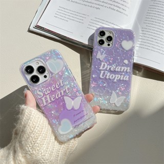 เคสโทรศัพท์มือถือ TPU กันลื่น ลายผีเสื้อภาษาอังกฤษ สําหรับ iPhone 14 promax 13 Pro max 12 11 promax