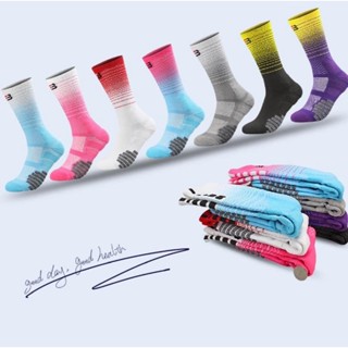 ถุงเท้าบาส แฟชั่น หนานุ่มกระชับ จัดส่งในไทยได้ของใว sports socks