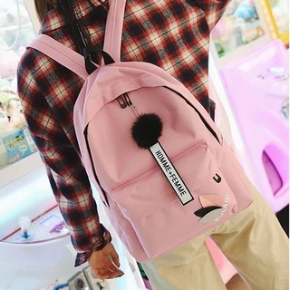 กระเป๋าเป้สะพายหลังใหม่,กระเป๋านักเรียนเรียบง่ายสีทึ