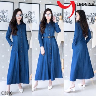 แม๊กซี่เดรสยีนส์, แซกยีนส์ยาว ,เดรสยีนส์ยาว,ชุดยีนส์ยาว,ชุดยีนส์ Dress Jeans Leonine  D6001