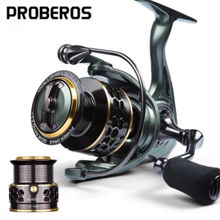 Fishing Reel รอกสปินนิ่ง JH1000-4000 Double Metal Spool Handle Max Drag 8kg No Gap Squid Saltwater Shallow Spool Reel Carp Fishing Rod Rod Reels Coil Spinning Reel รอกสปิน 1000 2000 3000 4000 Fishing Accessories Set รอกสปิ้น อุปกรณ์ตกปลา