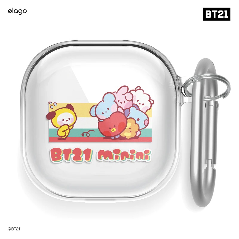 elago BT21 minini Clear Case for Galaxy Buds FE / 2 Pro / Pro / Live / Buds 2 เคสใส ลิขสิทธิ์แท้