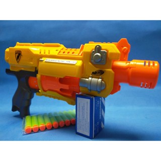 ปืนNerf ระบบไฟฟ้า N-Strike Barricade RV-10 ปืนเนิฟราคาถูกยิงแบบ เซมิ-ออโต้ลูกโม่10นัด