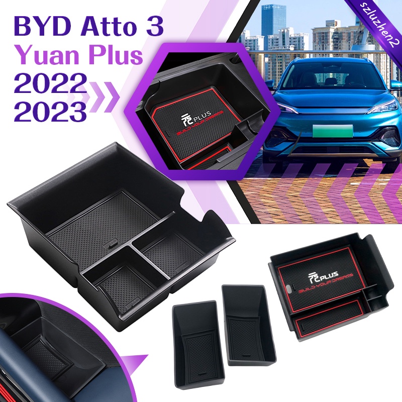 [Szluzhen2] BYD Atto 3 กล่องเก็บของที่พักแขนกลาง ABS สําหรับ Byd Yuan Plus 2022