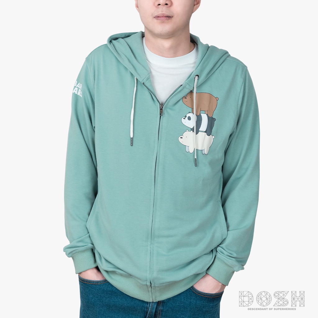 DOSH MEN'S JACKET HOODIE WE BARE BEARS เสื้อแจ็คเก็ตฮู้ด DBBMJ5055-GE