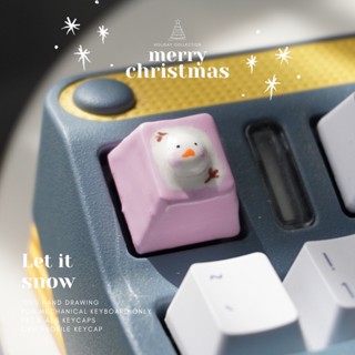 Keycap แฮนด์เมด คีย์แคปลาย Let It Snow