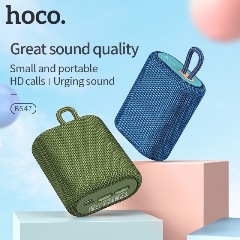 Hoco BS47 ลำโพง Bluetooth 5.0 ลำโพงไร้สาย ลำโพงพกพา ดีไซน์โดดเด่น รองรับTWS โหมดสเตอริโอ มาพร้อมช่อง