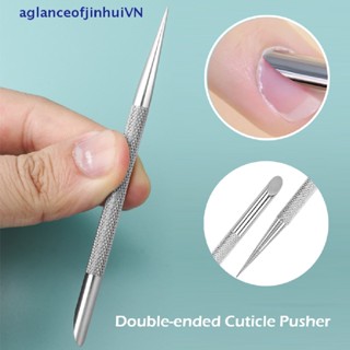 [aglanceofjinhui] Double Ended Nail Pusher Cuticle Remover Manicure Pedicure Beauty Steel Tool [ZKM]