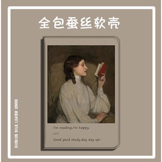 Literary girl มีที่ใส่ปากกา เคส air1/2/3/4/5 mini6 เคสไอแพด gen10 เคสซิลิโคน 10.2 gen 7/8/9 2022 pro 11 2017/18 case
