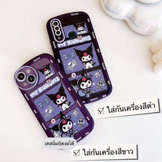 เคสสกรีนลายคุโร สีม่วง สำหรับรุ่น ออฟโป้ A96 5g  / วีโว่ y02s / i 12 13  14 XR 13promax ไม่รวมพวงกุญแจ