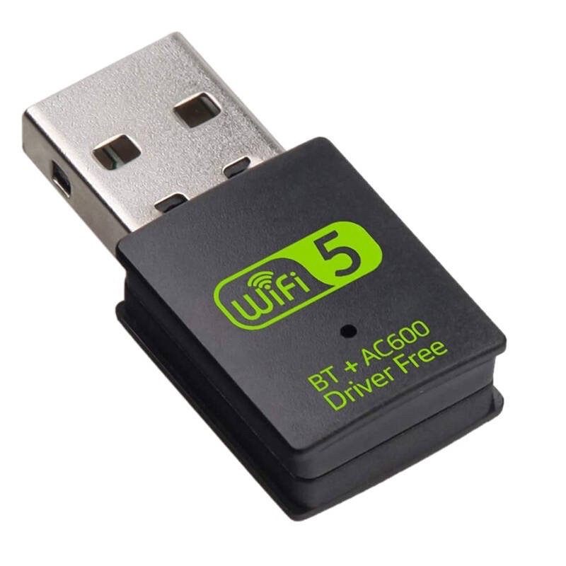 600Mbps USB WiFi บลูทูธแบบ Dual Band 2.4/5.8Ghz ตัวรับสัญญาณภายนอก RTL8821CU WiFi Dongle สำหรับ PC/แล็ปท็อป/เดสก์ท็อป