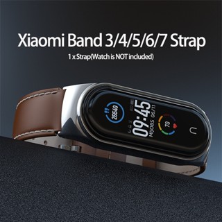 สําหรับ Mi Band 7 6 5 สายหนัง สําหรับ Xiaomi Mi Band 4 สร้อยข้อมือ Miband 7 6 5 4 3 สายรัดข้อมือ สไตล์ใหม่