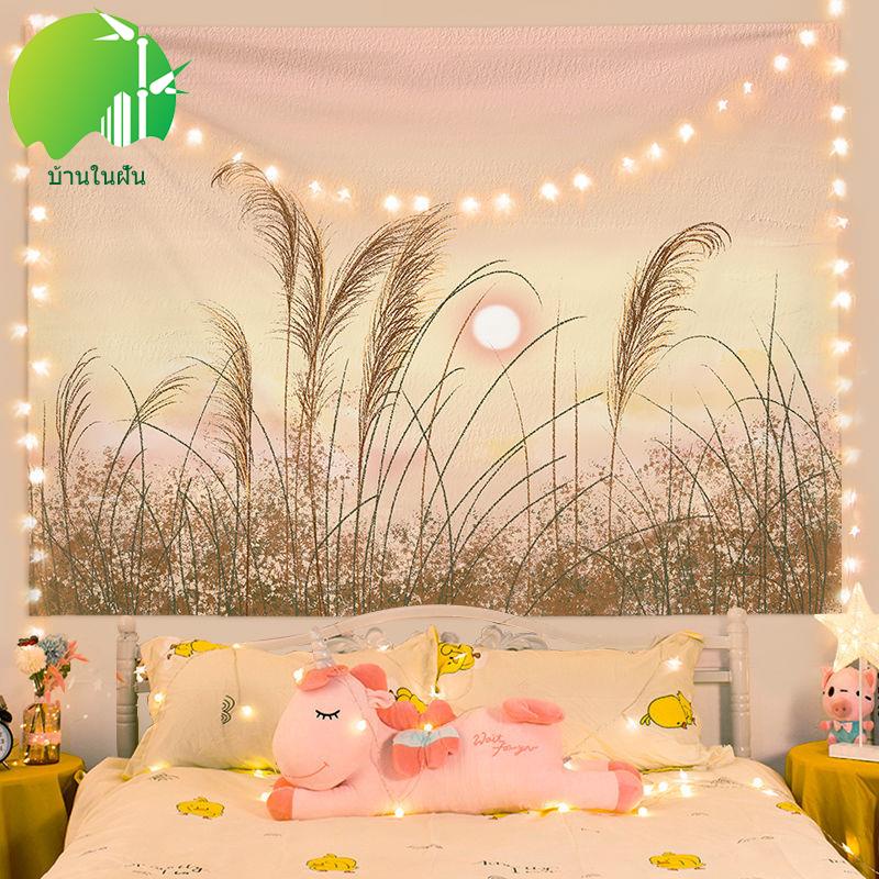 Size S M L 200*150cm ผ้าแขวนผนัง ผ้าตกแต่งผนัง ผ้าตกแต่งห้องพิมพ์ลายสวยๆ น่ารักๆ พร้อมอุปกรณ์ติดตั้ง