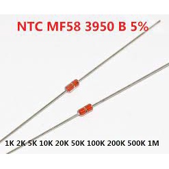 10pcs Thermal Resistor NTC MF58 3950 5% B 2K 5K 10K 20K 50K 100K 200K 500K 1K 1M ohm