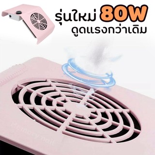 (เครื่องดูดฝุ่น รุ่น 858-2 ) รุ่นใหม่ แรงกว่า แรงถึง 80W เครื่องดูดฝุ่นขนาดเล็กสำหรับทำความสะอาดเล็บ สีชมพูสวยมาก