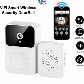 X9 สมาร์ทภาพ WIFI Doorbell 1080P HD สมาร์ทคืนวิสัยทัศน์ไร้สายอินเตอร์คอมโทรวิดีโอระยะไกลรุ่นคืนแบบชาร์จได้