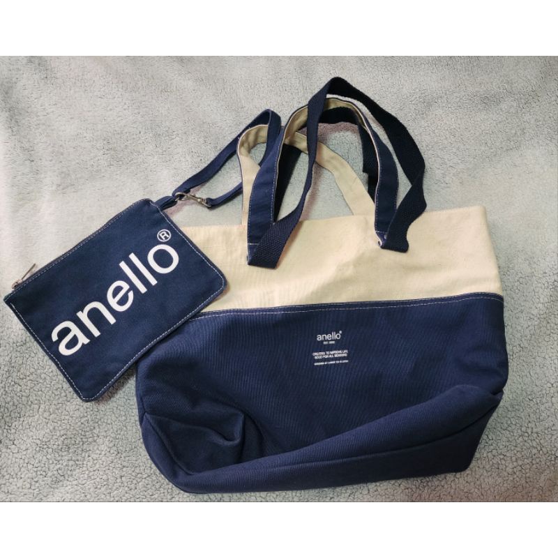 Anello tote bag กระเป๋าผ้า มีช่องแยก ใหม่มาก98%