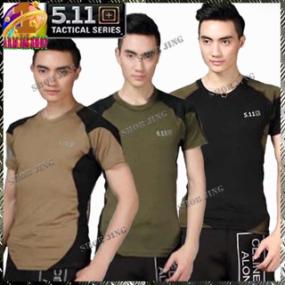 เสื้อยืด5.11 Tactical T-shirts เสื้อยืดคอกลมแฟชั่นสไตล์เกาหลีผู้ชาย-หญิงแขนสั้น-ยาวเหมาะเดินป่าลาดตระเวนแห้งเร็ว ผ้านิ่ม