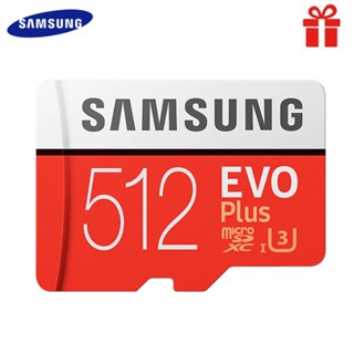 การ์ดหน่วยความจํา SAMSUNG 512GB 256GB 128GB 64GB 32GB Micro SD การ์ด TF แฟลชการ์ด SDHC SDXC เกรด EVO + U3