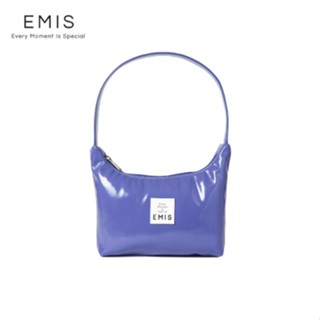 [EMIS] กระเป๋าสะพายไหล่ เคลือบ hobo Bag_สีม่วง