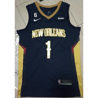 ใหม่ Orleans Pelicans ฤดูกาล 2023 สําหรับผู้ชาย #เสื้อกีฬาบาสเก็ตบอล ปักลาย Williamson 1 สีน้ําเงินกรมท่า