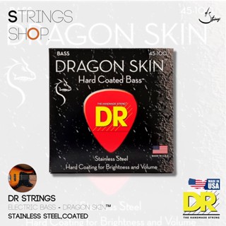 สายเบส DR Strings Dragon Skin™ - Clear Coated Bass Strings (DSB-45,DSB5-45)