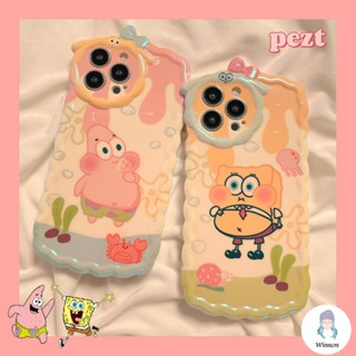 เคสโทรศัพท์มือถือ TPU นิ่ม ปิดด้านหลัง ลายฟิกเกอร์แอนิเมชั่น แวววาว ขอบหยัก สําหรับ IPhone 14 13 12 11 Pro Max XS XR 8 7 Plus