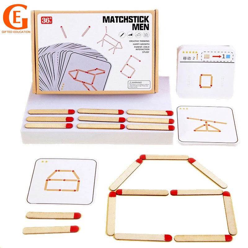 【มาใหม่】เกมกระดานไม้ Montessori ของเล่นเสริมการเรียนรู้เด็ก 1 ชุด