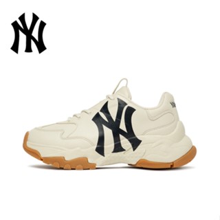 MLB BigBall Chunky vintage print shoes light beige  ของแท้ 100%