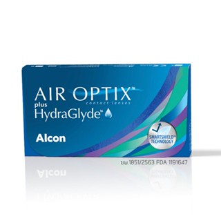 Alcon Air Optix Plus HydraGlyde คอนแทคเลนส์รายเดือน - 3 คู่