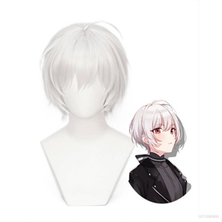 COOL Spy Kyoushitsu Sibylla Wig Cosplay Short Silver Hair Costume Hairpiece Fluffy Anime Spy Room Wigs Halloween NEW