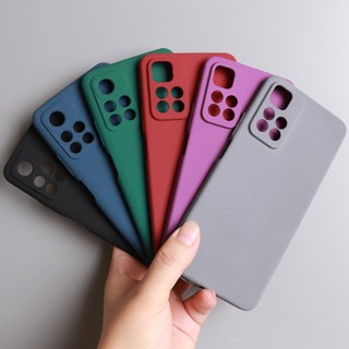 เคสโทรศัพท์มือถือ TPU แบบนิ่ม ผิวด้าน ป้องกันลายนิ้วมือ สีพื้น สําหรับ Xiaomi Redmi Note 11 11S 11E 11T Pro Pro+ 5G