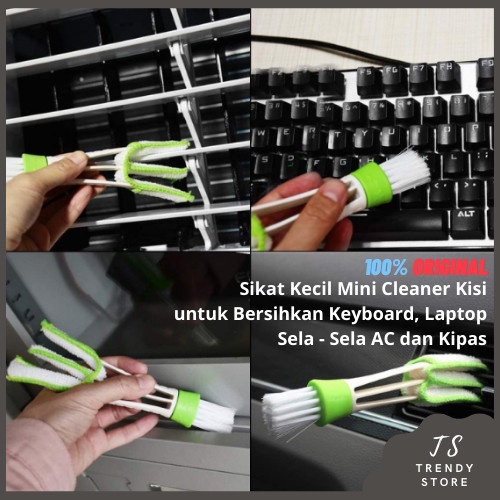 Small Mini Brush Cleaner แป้นพิมพ์แล็ปท็อป PC AC พัดลม Vent Cleaner