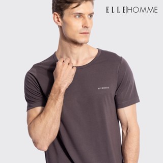 ELLE HOMME | เสื้อยืด T-Shrit ชายคอกลม ระบายอากาศได้ดี นุ่มสบาย มีให้เลือก 5 สี | KVR1919R1