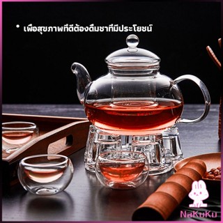 NKK กาชงชา ทนต่ออุณหภูมิสูง กาน้ำชา แก้วคุณภาพสูง 400ml 600ml Glass teapot