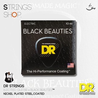 สายกีต้าร์ไฟฟ้า Dr Strings Black Beauties Electric 10-46 Medium (BKE-10)