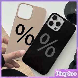 PingCoo - Candy Case For iPhone 14 13 12 11 Plus Pro Max XR TPU Soft Glossy Khaki Case Percentage Symbol Camera Protection Shockproof Back Cover