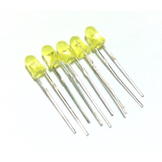 3mm LED Yellow (เปลี่ยนเป็นสีส้ม จำนวน 5 ดวง)