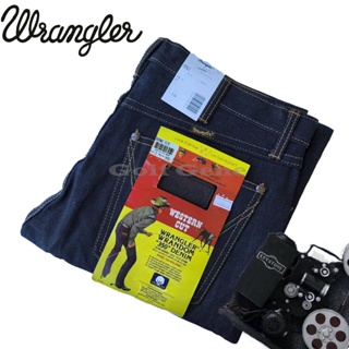 Wrangler กางเกงยีนส์ ทรงกระบอก (ผ้าด้าน) สี Midnight สินค้าพร้อมส่ง1