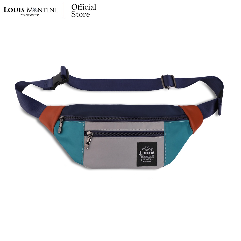 Louis Montini (Color Up) กระเป๋าคาดอก Belt bag for unisex กระเป๋าสะพายพาดลำตัว ผู้ชาย-ผู้หญิง nylon bag BCG08
