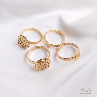 แผ่นตาข่ายรองหัวฝักบัวอาบน้ํา ชุบทอง 14k กึ่งสําเร็จรูป แฮนด์เมด DIY