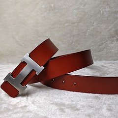 Hermes Original เข็มขัดหนังวัวแท้ แต่งหัวเข็มขัด สไตล์เกาหลี เข้ากับทุกการแต่งกาย แฟชั่นสําหรับผู้ชาย 5D5A