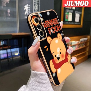 เคสโทรศัพท์มือถือซิลิโคน ทรงสี่เหลี่ยม กันกระแทก ลายการ์ตูนหมีพูห์น่ารัก สําหรับ Samsung galaxy S21 FE 4G S21 FE 5G