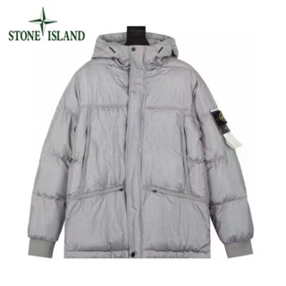 Stone Island เสื้อแจ็กเก็ต ผ้าฝ้าย 100% กันน้ํา กันลม เหมาะกับใส่กลางแจ้ง สําหรับผู้ชาย และผู้หญิง