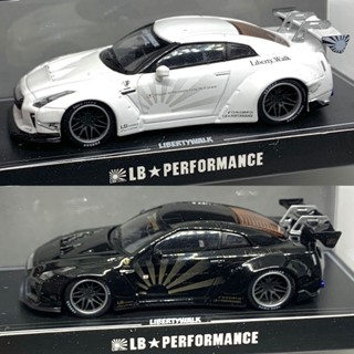 1: 64 Nissan GTR R35 LBWK MC โลหะผสม ของเล่นสําหรับเด็ก โมเดลรถยนต์