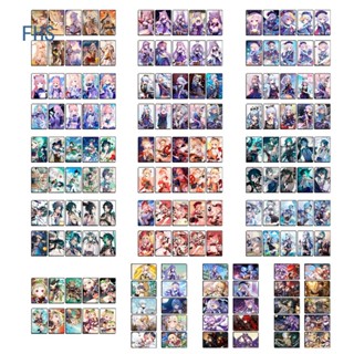 Fhs สติกเกอร์โปสการ์ด ลายการ์ตูนอนิเมะ Genshin Impact Character Card Edition 10 ชิ้น ต่อชุด